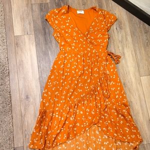 Old Navy - Mustard Wrap Dress - Midi - Size Medium